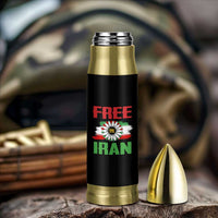 Free Iran Sunflower Bullet Tumbler Persian Flag Lion and Su Iranian Revolution Freedom Supporters