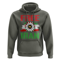 Free Iran Sunflower Hoodie Persian Flag Lion and Su Iranian Revolution Freedom Supporters