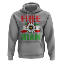Free Iran Sunflower Hoodie Persian Flag Lion and Su Iranian Revolution Freedom Supporters