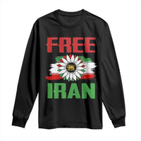 Free Iran Sunflower Long Sleeve Shirt Persian Flag Lion and Su Iranian Revolution Freedom Supporters