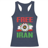 Free Iran Sunflower Racerback Tank Top Persian Flag Lion and Su Iranian Revolution Freedom Supporters