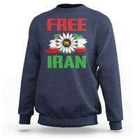 Free Iran Sunflower Sweatshirt Persian Flag Lion and Su Iranian Revolution Freedom Supporters