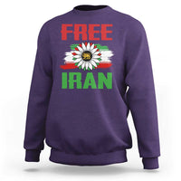 Free Iran Sunflower Sweatshirt Persian Flag Lion and Su Iranian Revolution Freedom Supporters