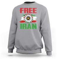 Free Iran Sunflower Sweatshirt Persian Flag Lion and Su Iranian Revolution Freedom Supporters