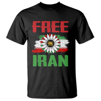 Free Iran Sunflower T Shirt Persian Flag Lion and Su Iranian Revolution Freedom Supporters