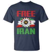 Free Iran Sunflower T Shirt Persian Flag Lion and Su Iranian Revolution Freedom Supporters