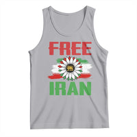 Free Iran Sunflower Tank Top Persian Flag Lion and Su Iranian Revolution Freedom Supporters