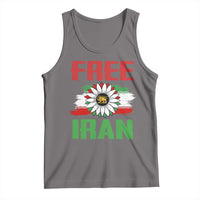 Free Iran Sunflower Tank Top Persian Flag Lion and Su Iranian Revolution Freedom Supporters