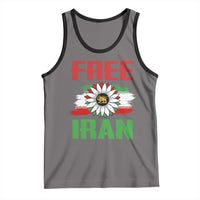 Free Iran Sunflower Tank Top Persian Flag Lion and Su Iranian Revolution Freedom Supporters
