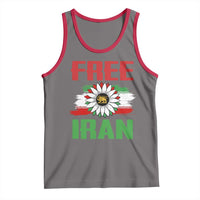 Free Iran Sunflower Tank Top Persian Flag Lion and Su Iranian Revolution Freedom Supporters