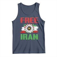 Free Iran Sunflower Tank Top Persian Flag Lion and Su Iranian Revolution Freedom Supporters