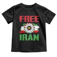 Free Iran Sunflower Toddler T Shirt Persian Flag Lion and Su Iranian Revolution Freedom Supporters