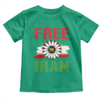 Free Iran Sunflower Toddler T Shirt Persian Flag Lion and Su Iranian Revolution Freedom Supporters