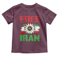 Free Iran Sunflower Toddler T Shirt Persian Flag Lion and Su Iranian Revolution Freedom Supporters