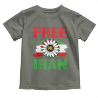 Free Iran Sunflower Toddler T Shirt Persian Flag Lion and Su Iranian Revolution Freedom Supporters