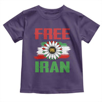 Free Iran Sunflower Toddler T Shirt Persian Flag Lion and Su Iranian Revolution Freedom Supporters