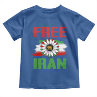 Free Iran Sunflower Toddler T Shirt Persian Flag Lion and Su Iranian Revolution Freedom Supporters