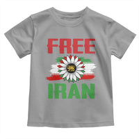 Free Iran Sunflower Toddler T Shirt Persian Flag Lion and Su Iranian Revolution Freedom Supporters