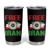Free Iran Sunflower Tumbler Cup Persian Flag Lion and Su Iranian Revolution Freedom Supporters