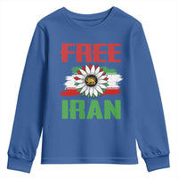 Free Iran Sunflower Youth Sweatshirt Persian Flag Lion and Su Iranian Revolution Freedom Supporters