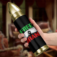 Free Iran Freedom Protest Bullet Tumbler Iranian Flag Raised Fist and Crowd Revolution