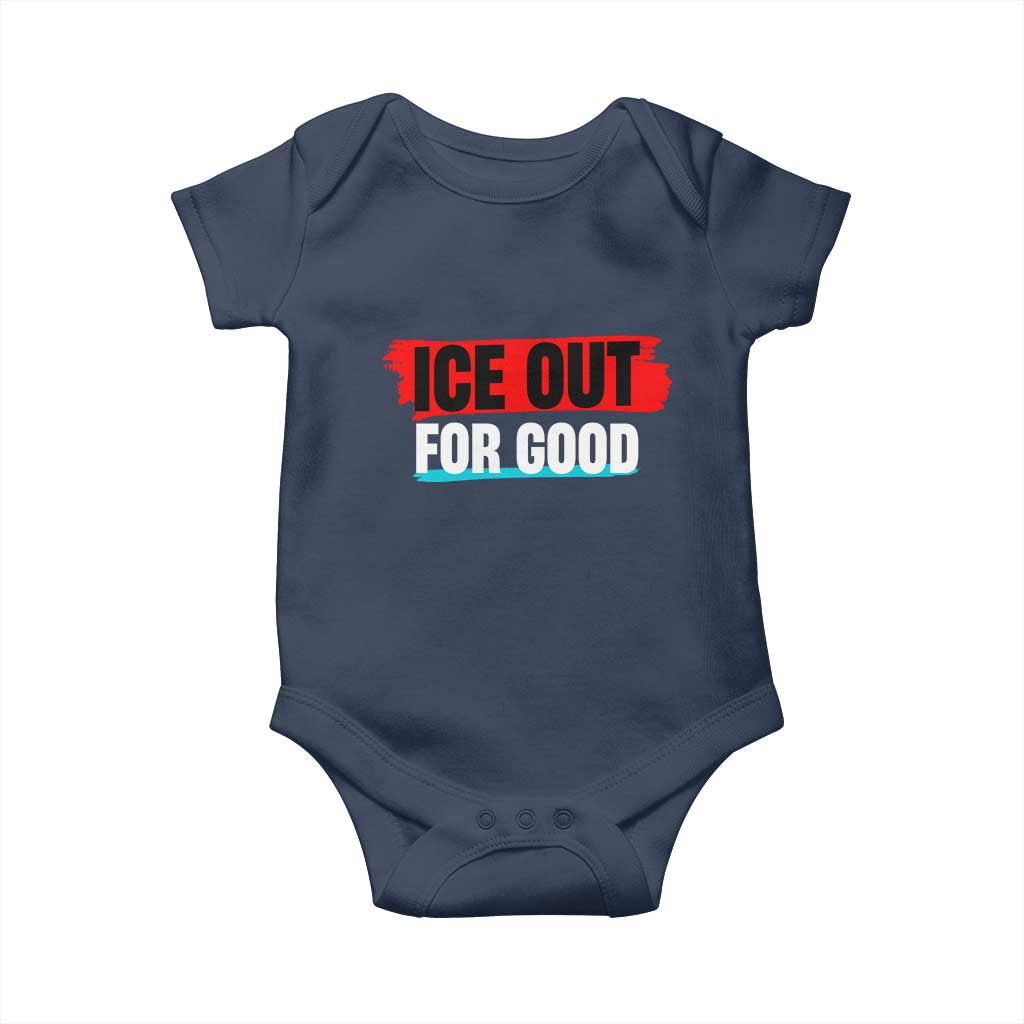 Ice Out For Good Baby Onesie Subtle Against Ice Protest Political Resistance