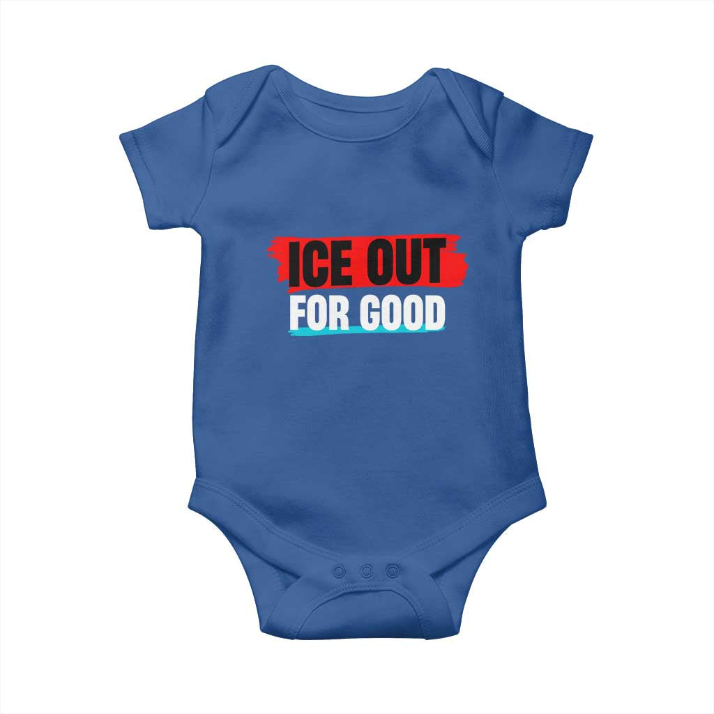 Ice Out For Good Baby Onesie Subtle Against Ice Protest Political Resistance