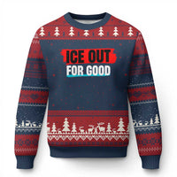 Ice Out For Good Ugly Christmas Sweater Subtle Against Ice Protest Political Resistance