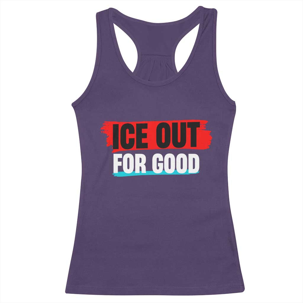 Ice Out For Good Racerback Tank Top Subtle Against Ice Protest Political Resistance