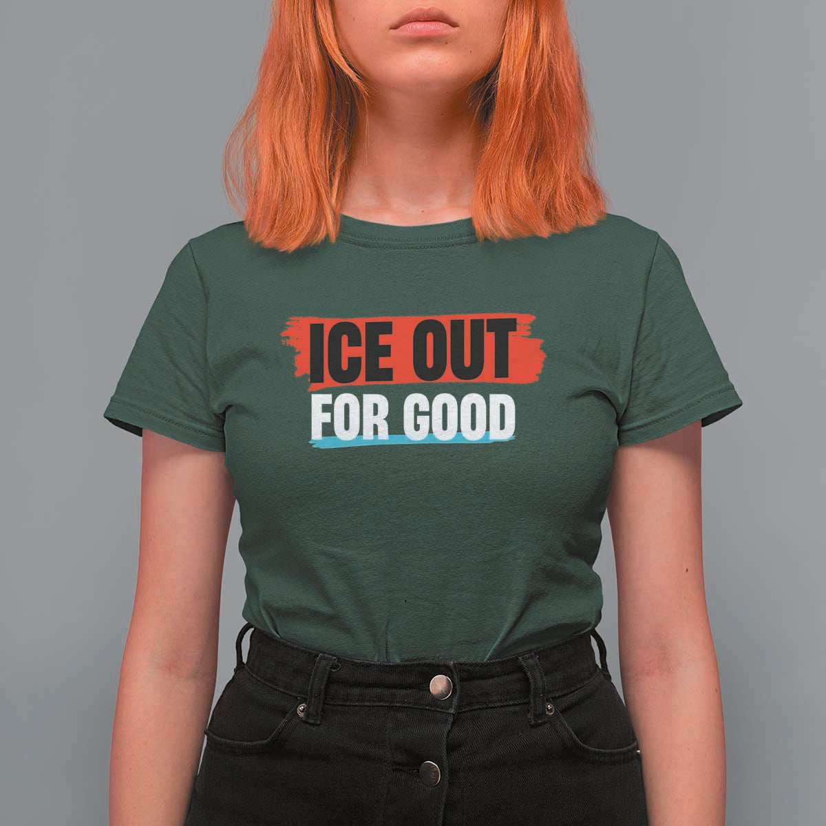 Ice Out For Good T Shirt For Women Subtle Against Ice Protest Political Resistance