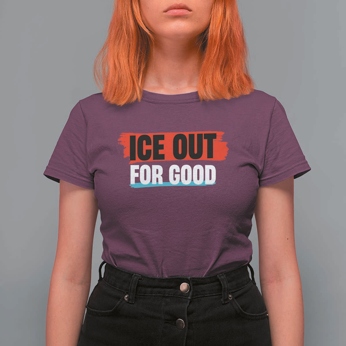 Ice Out For Good T Shirt For Women Subtle Against Ice Protest Political Resistance