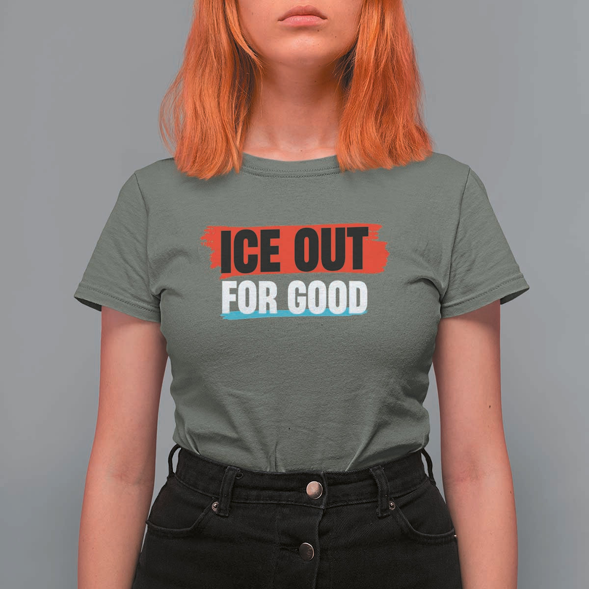 Ice Out For Good T Shirt For Women Subtle Against Ice Protest Political Resistance
