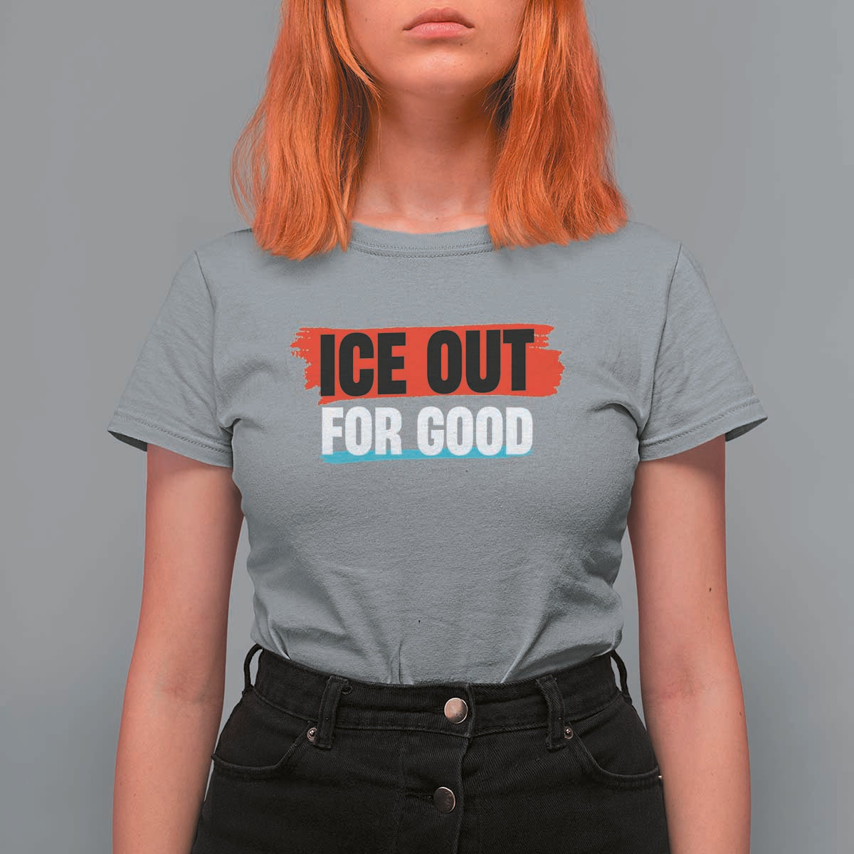 Ice Out For Good T Shirt For Women Subtle Against Ice Protest Political Resistance