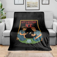 Let’s Destroy ICE Throw Blanket Retro Parody Protest with Satirical Childhood Graphic