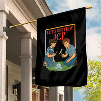 Let’s Destroy ICE Garden Flag Retro Parody Protest with Satirical Childhood Graphic