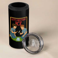 Let’s Destroy ICE 4 in 1 Can Cooler Tumbler Retro Parody Protest with Satirical Childhood Graphic