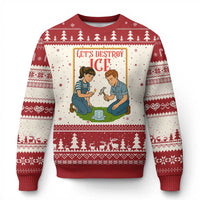 Let’s Destroy ICE Ugly Christmas Sweater Retro Parody Protest with Satirical Childhood Graphic