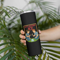 Let’s Destroy ICE Skinny Tumbler Retro Parody Protest with Satirical Childhood Graphic