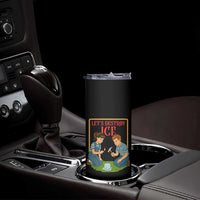 Let’s Destroy ICE Skinny Tumbler Retro Parody Protest with Satirical Childhood Graphic