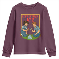 Let’s Destroy ICE Youth Sweatshirt Retro Parody Protest with Satirical Childhood Graphic