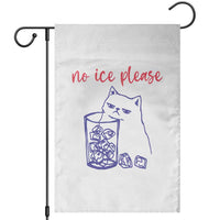 No Ice Please Funny Cat Meme Garden Flag Subtle Against Ice Protest Political Resistance