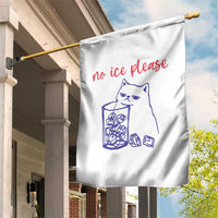 No Ice Please Funny Cat Meme Garden Flag Subtle Against Ice Protest Political Resistance