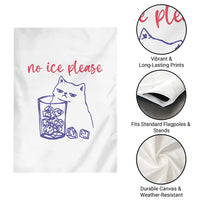 No Ice Please Funny Cat Meme Garden Flag Subtle Against Ice Protest Political Resistance