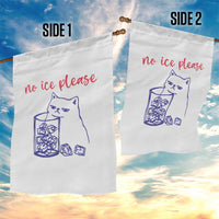 No Ice Please Funny Cat Meme Garden Flag Subtle Against Ice Protest Political Resistance