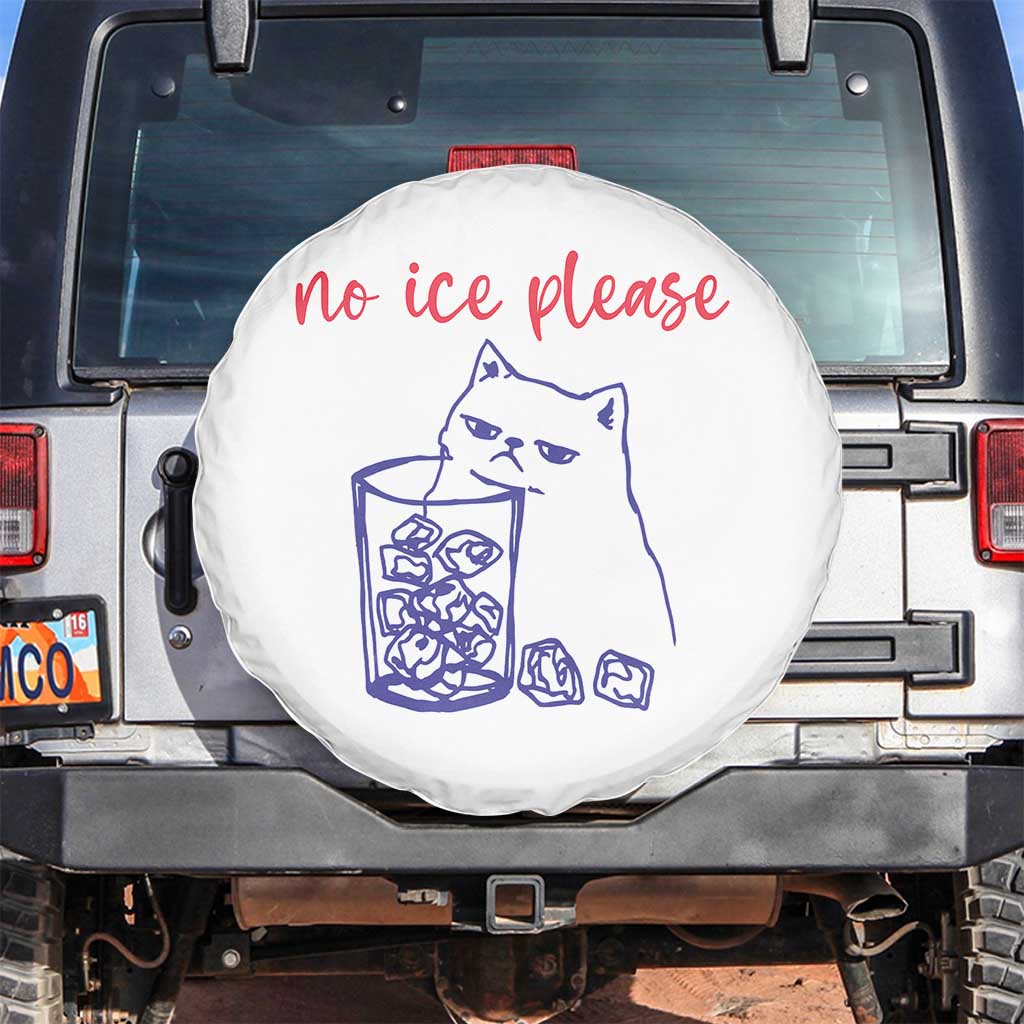 No Ice Please Funny Cat Meme Spare Tire Cover Subtle Against Ice Protest Political Resistance