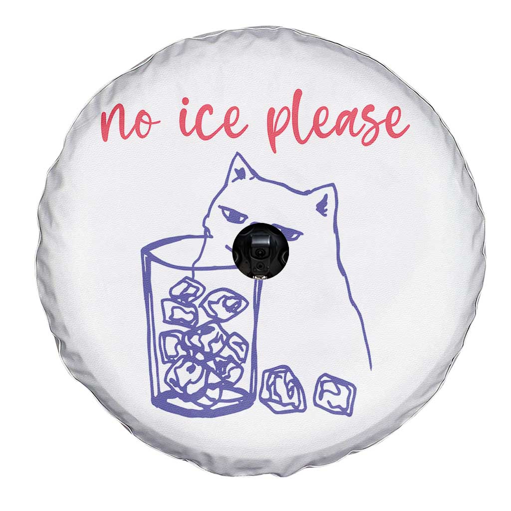 No Ice Please Funny Cat Meme Spare Tire Cover Subtle Against Ice Protest Political Resistance