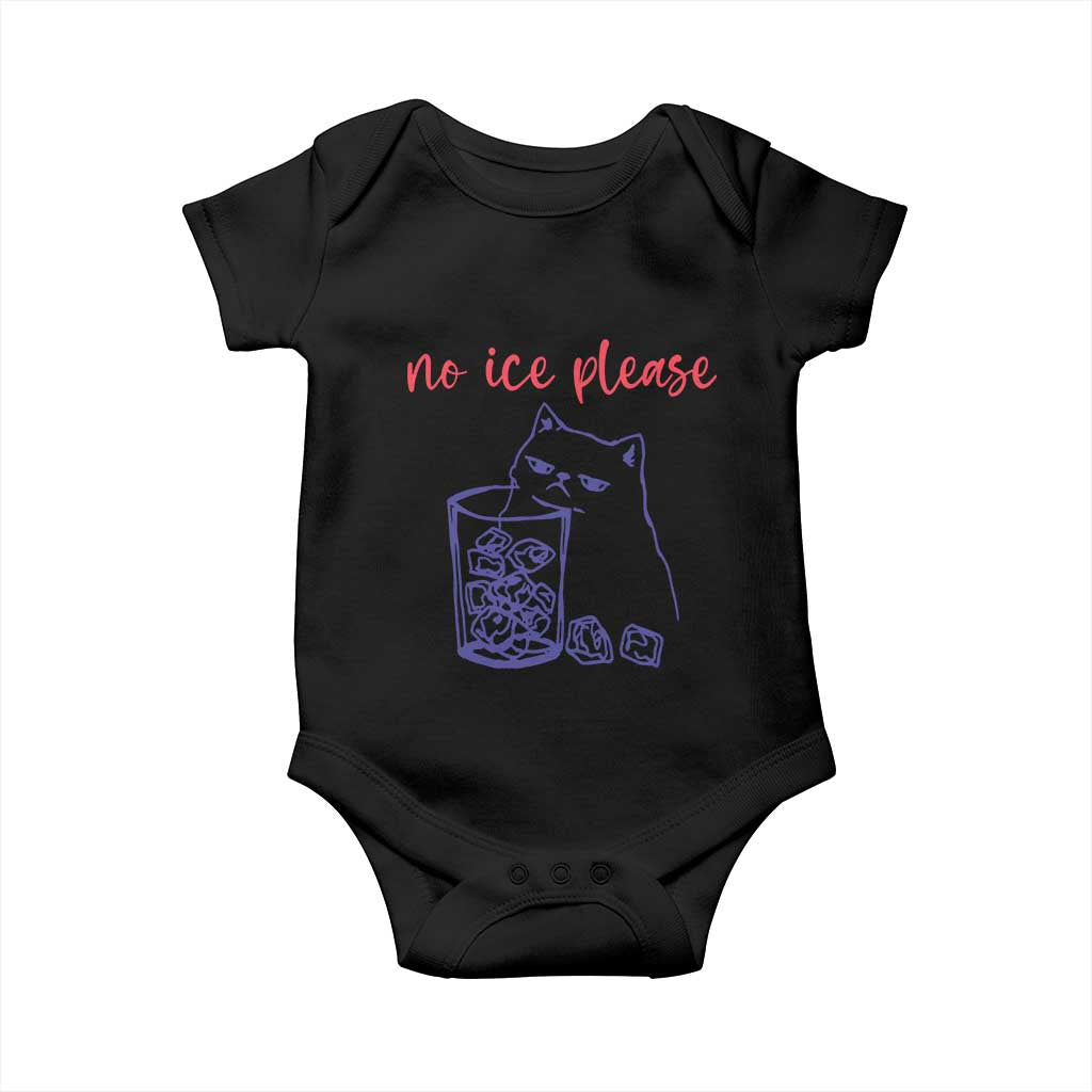 No Ice Please Funny Cat Meme Baby Onesie Subtle Against Ice Protest Political Resistance