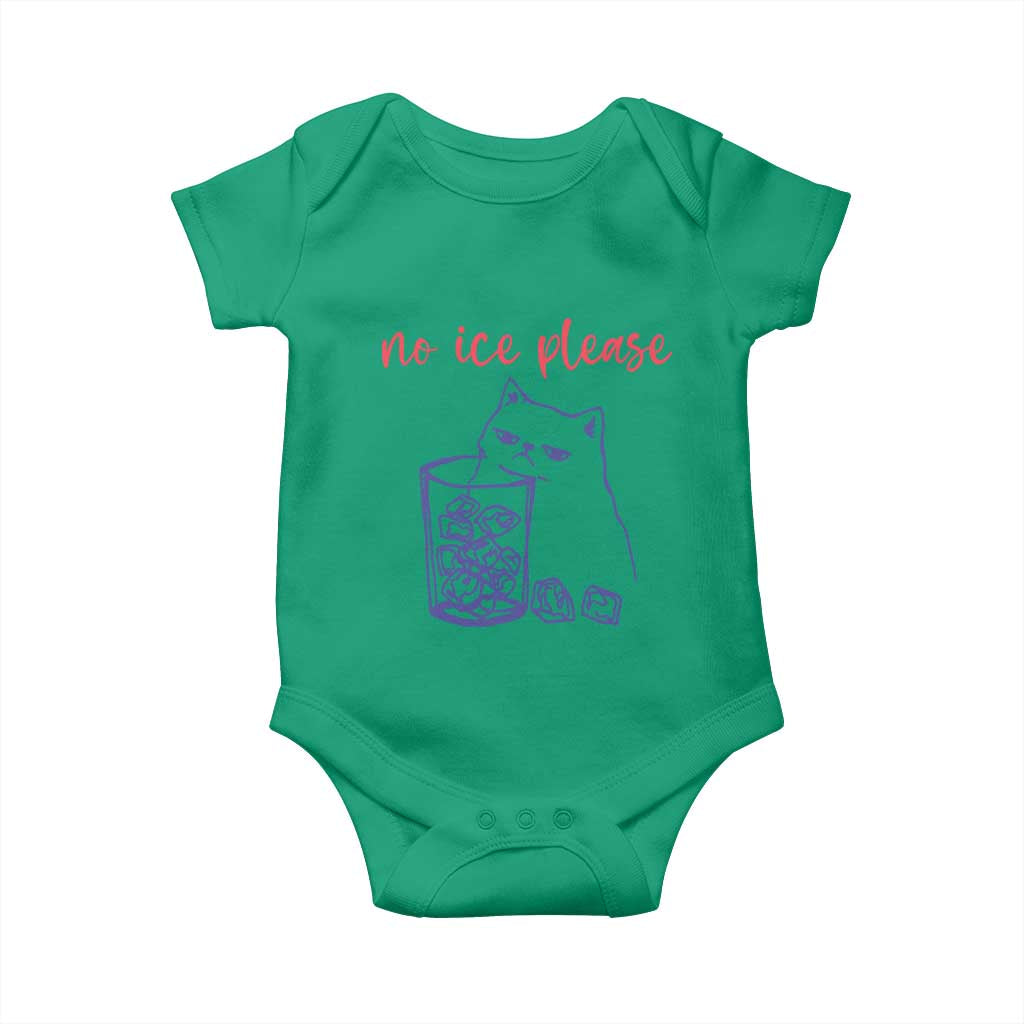 No Ice Please Funny Cat Meme Baby Onesie Subtle Against Ice Protest Political Resistance
