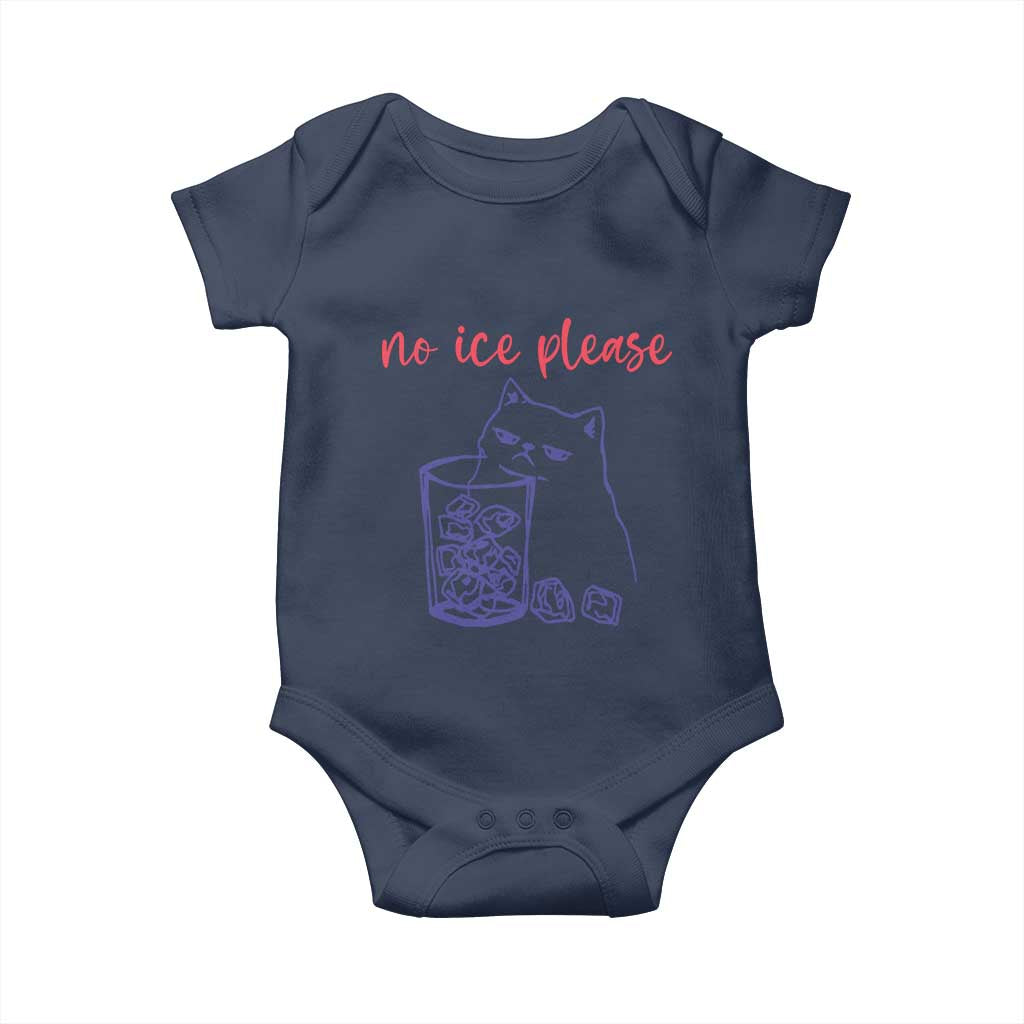 No Ice Please Funny Cat Meme Baby Onesie Subtle Against Ice Protest Political Resistance