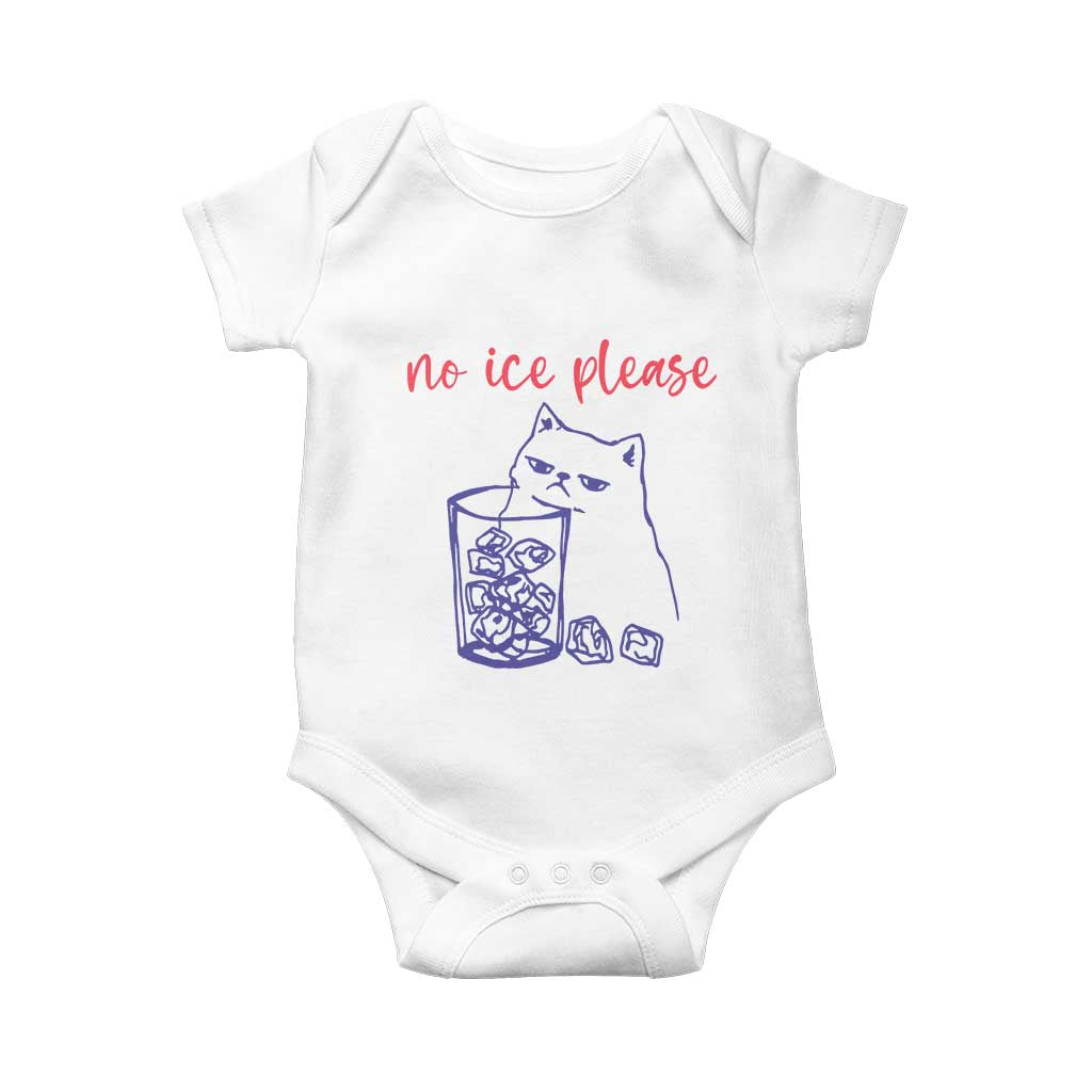 No Ice Please Funny Cat Meme Baby Onesie Subtle Against Ice Protest Political Resistance